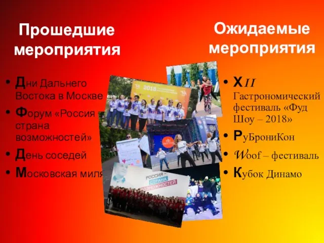 Прошедшие мероприятия Дни Дальнего Востока в Москве Форум «Россия –