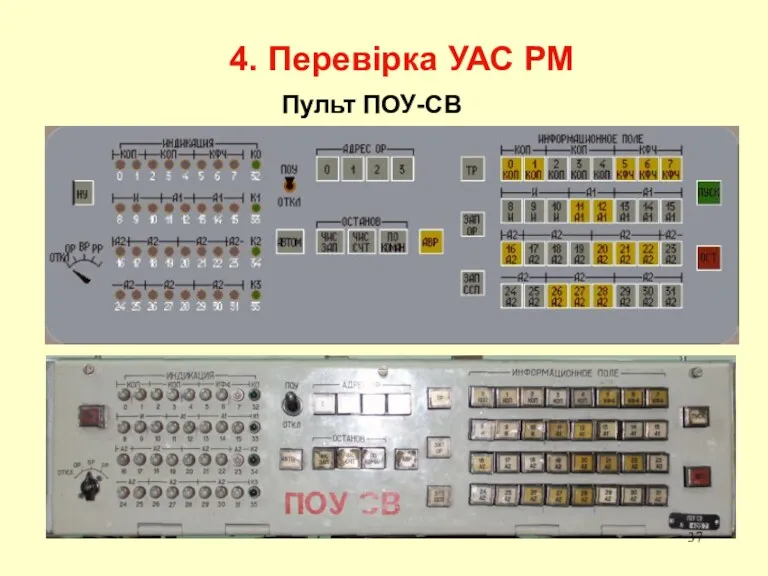 Пульт ПОУ-СВ 4. Перевірка УАС РМ