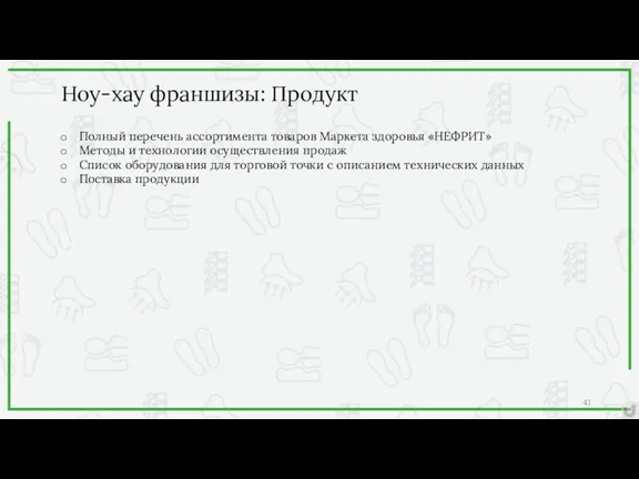 Полный перечень ассортимента товаров Маркета здоровья «НЕФРИТ» Методы и технологии осуществления продаж Список