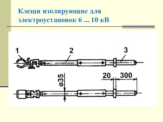 Клещи изолирующие для электроустановок 6 ... 10 кВ