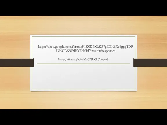 https://forms.gle/axYw6JTLCL6Vvgtu5 https://docs.google.com/forms/d/1K0D7XLK37gZOKbXe6ggpTDPFG5OPdZ89HiYEeKlrlYw/edit#responses