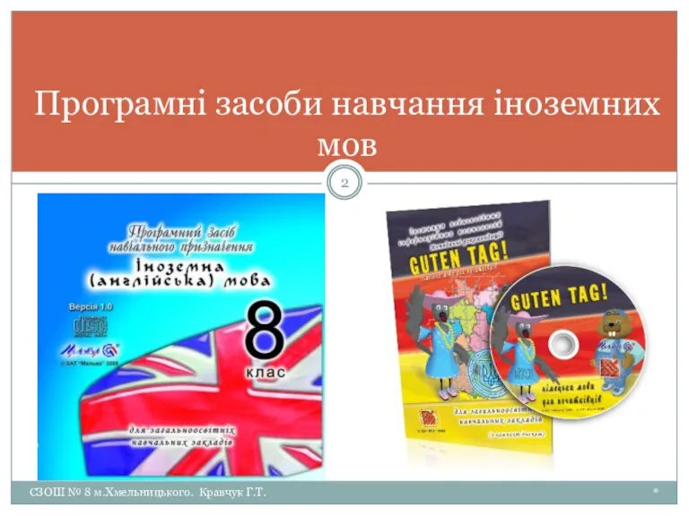 Програмні засоби навчання іноземних мов * СЗОШ № 8 м.Хмельницького. Кравчук Г.Т.