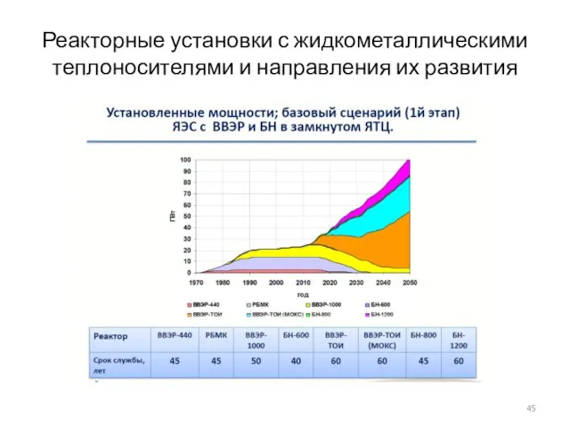 Реакторные установки с жидкометаллическими теплоносителями и направления их развития