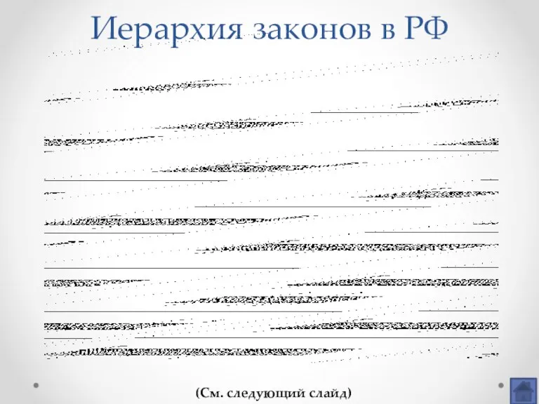 Иерархия законов в РФ (См. следующий слайд)