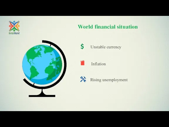 Inflation World financial situation Unstable currency Rising unemployment