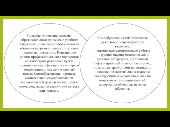 Совершенствование качества образовательного процесса в учебных заведениях, повышение эффективности обучения