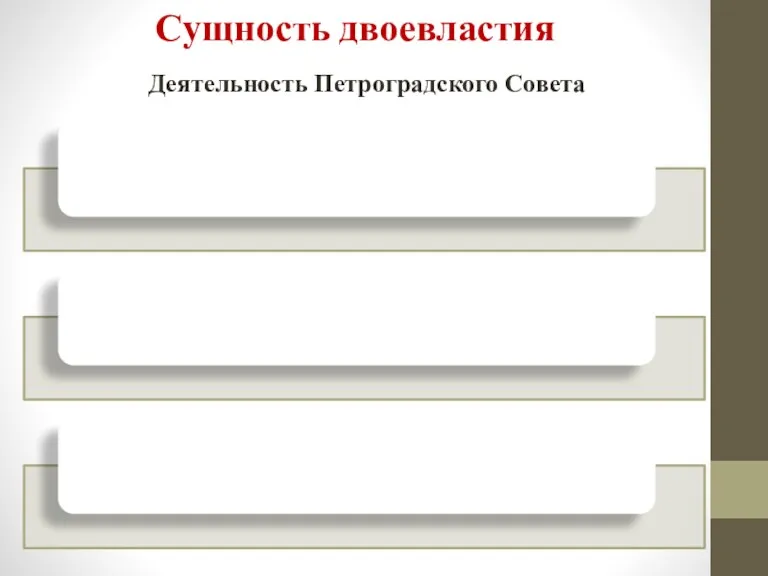 Деятельность Петроградского Совета Сущность двоевластия