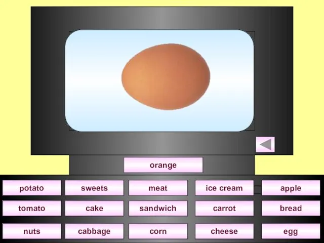 orange cake sweets corn sandwich meat nuts cheese carrot ice