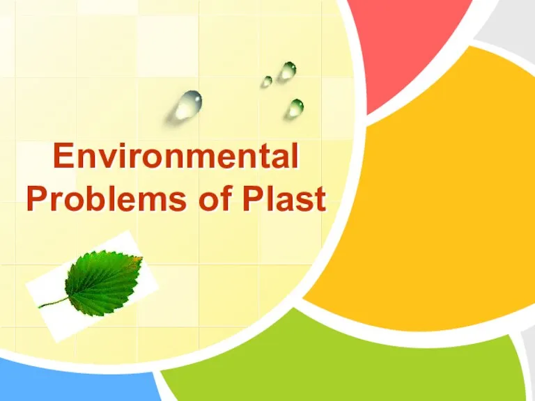 Environmental Problems of Plast