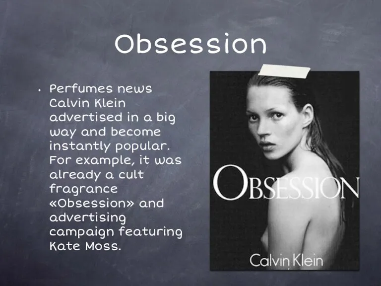 Obsession Perfumes news Calvin Klein advertised in a big way