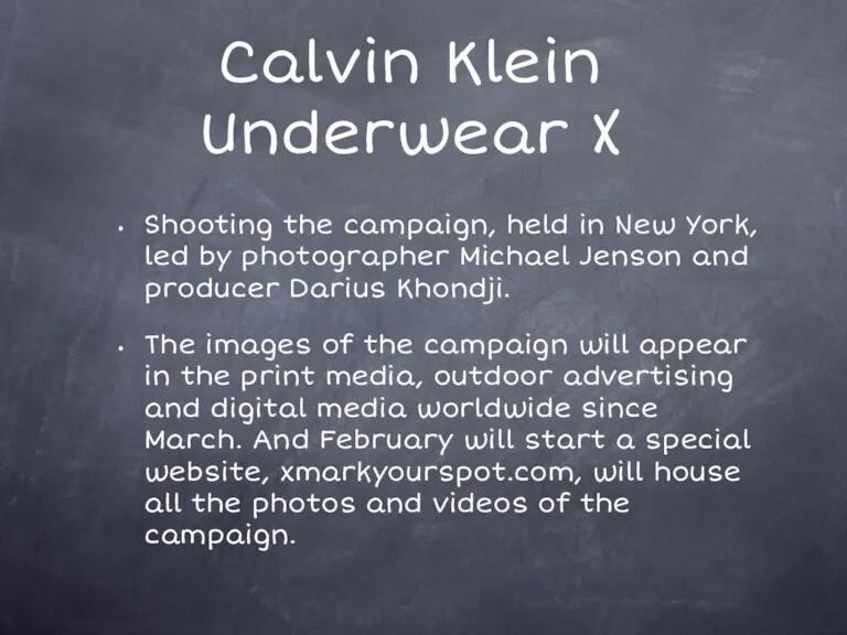 Calvin Klein Underwear X Shooting the campaign, held in New