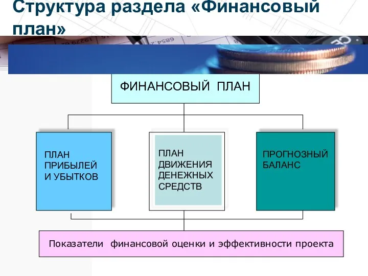 Структура раздела «Финансовый план» ФИНАНСОВЫЙ ПЛАН ПЛАН ПРИБЫЛЕЙ И УБЫТКОВ