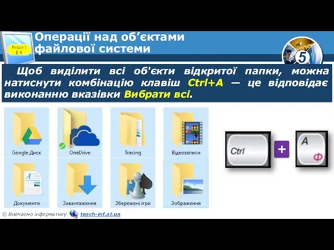 Операції над об’єктами файлової системи Розділ 1 § 6 Щоб