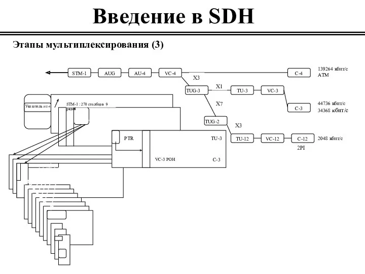 Введение в SDH Этапы мультиплексирования (3)