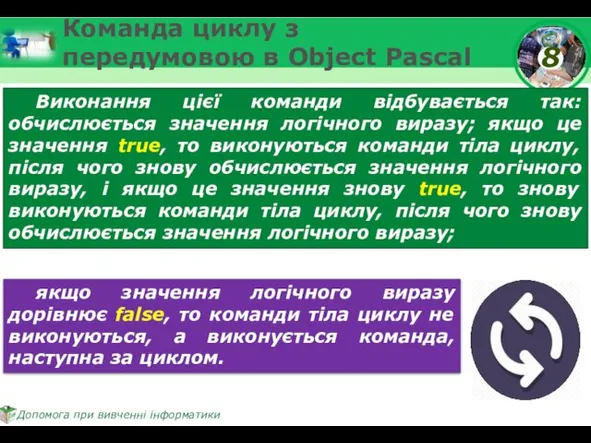 Команда циклу з передумовою в Object Pascal Виконання цієї команди