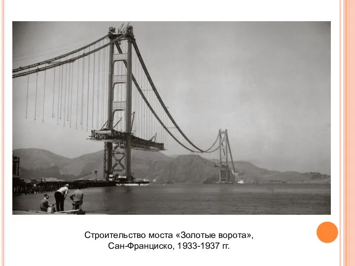 Строительство моста «Золотые ворота», Сан-Франциско, 1933-1937 гг.