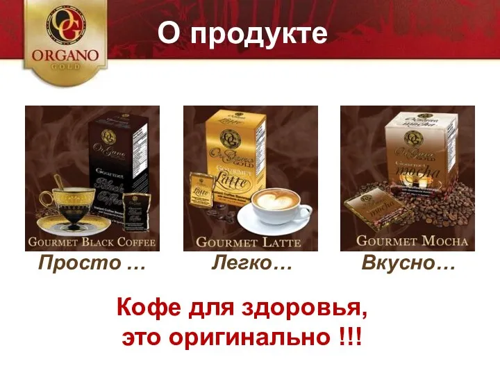 Business perfetto Просто … Вкусно… Легко… О продукте Кофе для здоровья, это оригинально !!!