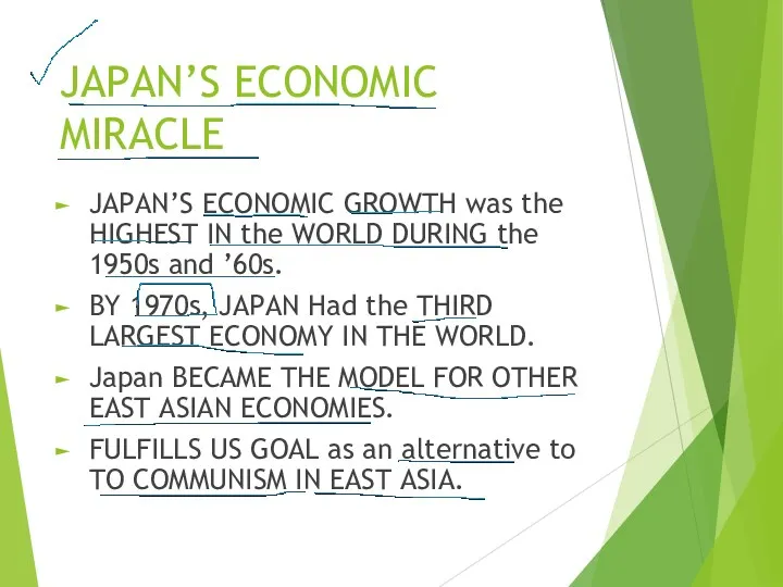 JAPAN’S ECONOMIC MIRACLE JAPAN’S ECONOMIC GROWTH was the HIGHEST IN the WORLD DURING