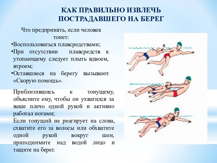 КАК ПРАВИЛЬНО ИЗВЛЕЧЬ ПОСТРАДАВШЕГО НА БЕРЕГ Что предпринять, если человек