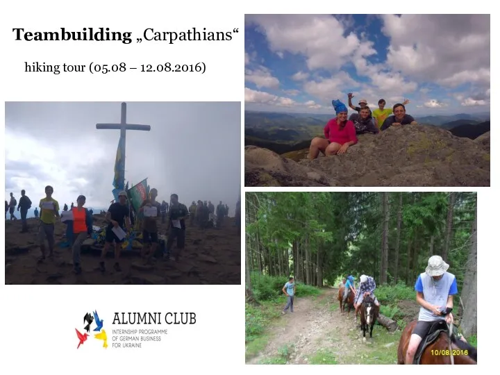 Teambuilding „Carpathians“ hiking tour (05.08 – 12.08.2016)