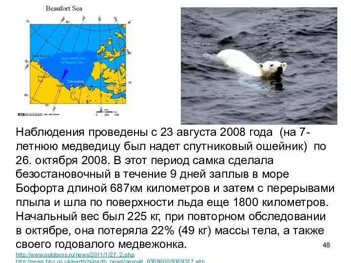 Наблюдения проведены с 23 августа 2008 года (на 7-летнюю медведицу