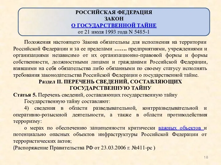 Положения настоящего Закона обязательны для исполнения на территории Российской Федерации