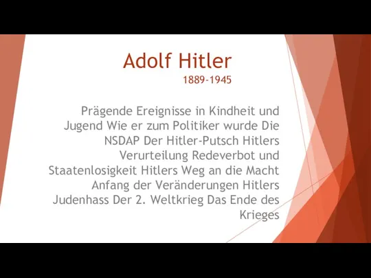 Adolf Hitler 1889-1945