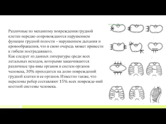 Различные по механизму повреждения грудной клетки нередко сопровождаются нарушением функции