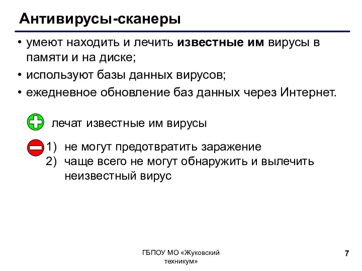 Антивирусы-сканеры умеют находить и лечить известные им вирусы в памяти