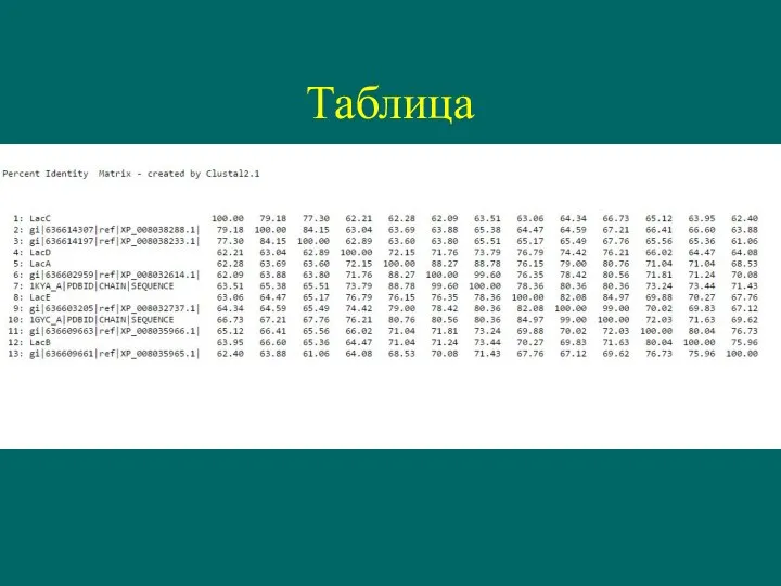 Таблица