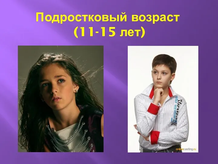Подростковый возраст (11-15 лет)