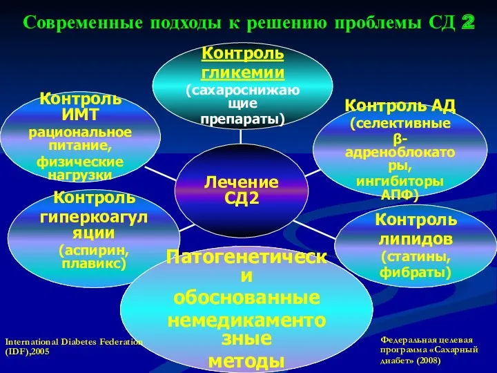 Современные подходы к решению проблемы СД 2 Федеральная целевая программа