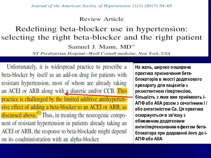 На жаль, широко поширена практика призначення бета-блокаторів в якості додаткового препарату для пацієнтів