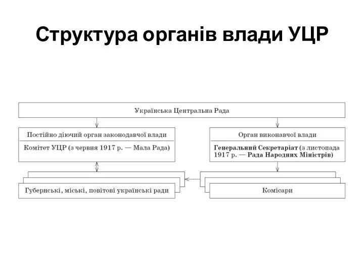 Структура органів влади УЦР