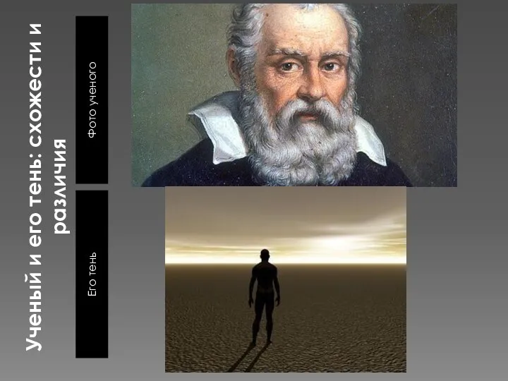 Ученый и его тень: схожести и различия Фото ученого Его тень