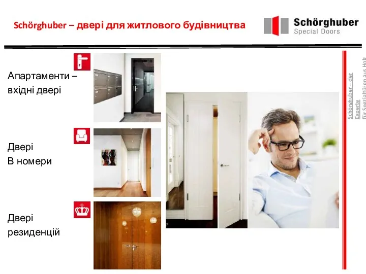Schörghuber – двері для житлового будівництва Апартаменти – вхідні двері