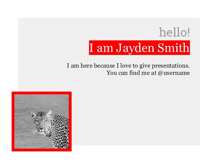 hello! I am Jayden Smith I am here because I