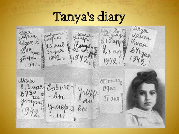 Tanya's diary