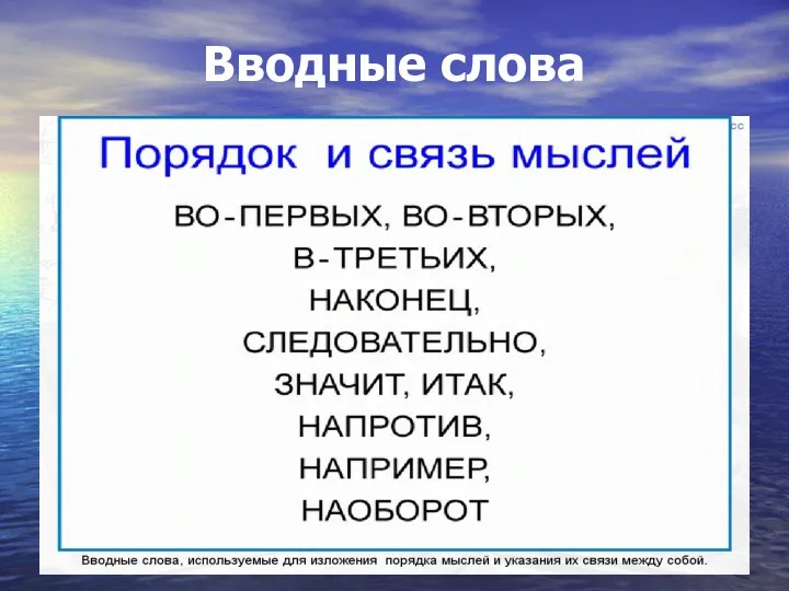 Вводные слова