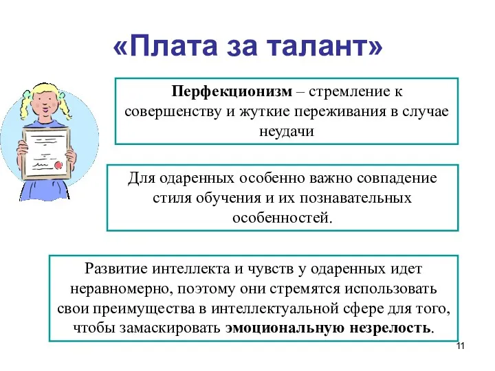 «Плата за талант» Перфекционизм – стремление к совершенству и жуткие переживания в случае