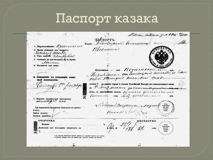 Паспорт казака
