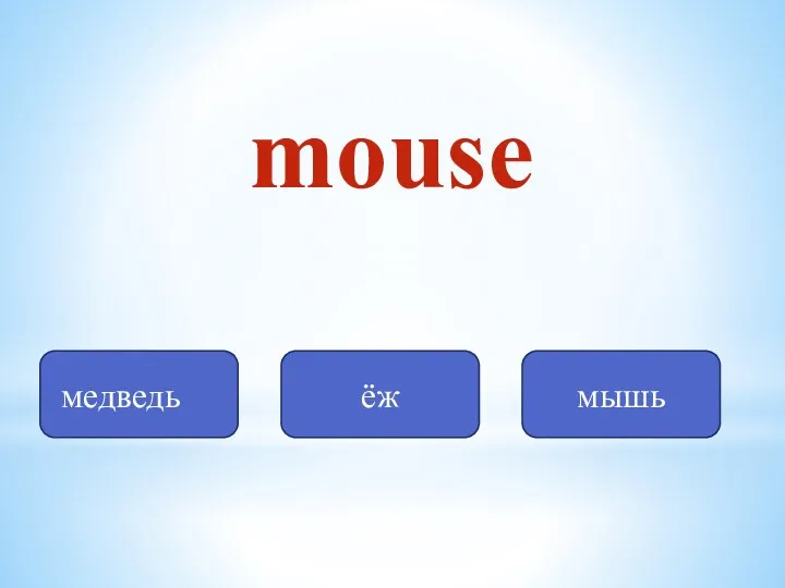 mouse медведь ёж мышь