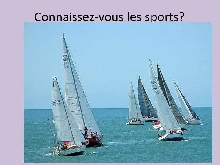 Connaissez-vous les sports?