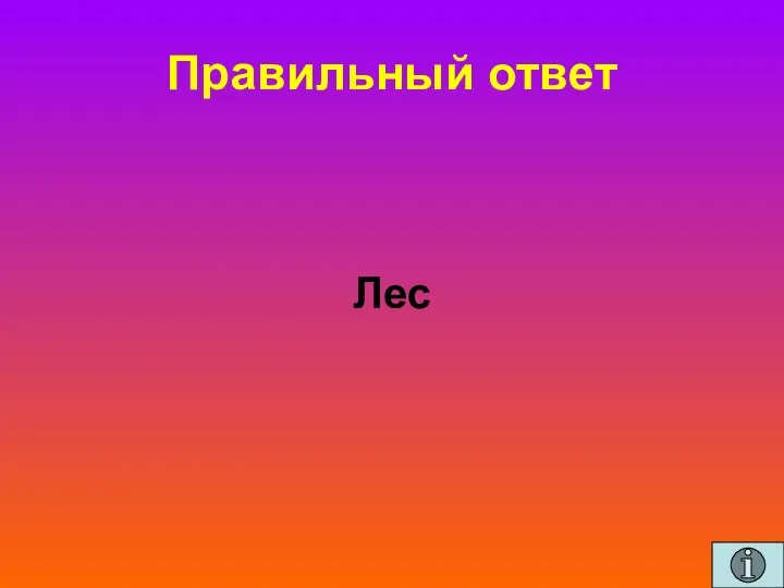 Правильный ответ Лес