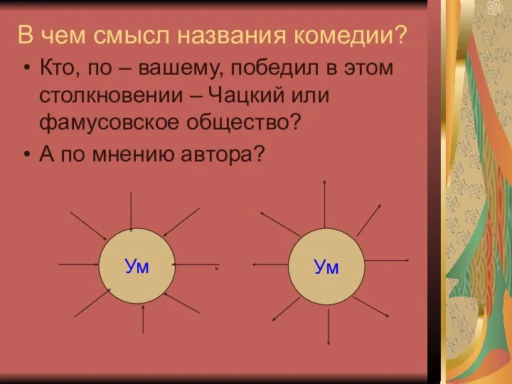 В чем смысл названия комедии? Кто, по – вашему, победил