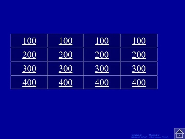 Template by Modified by Bill Arcuri, WCSD Chad Vance, CCISD