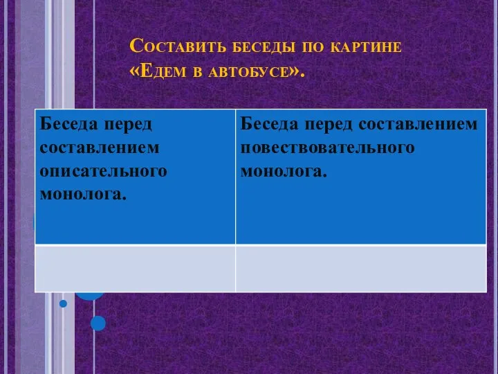 Составить беседы по картине «Едем в автобусе».