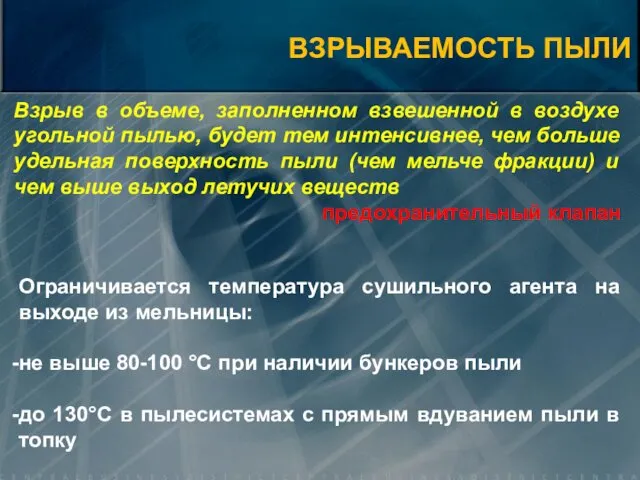 Взрыв в объеме, заполненном взвешенной в воздухе угольной пылью, будет