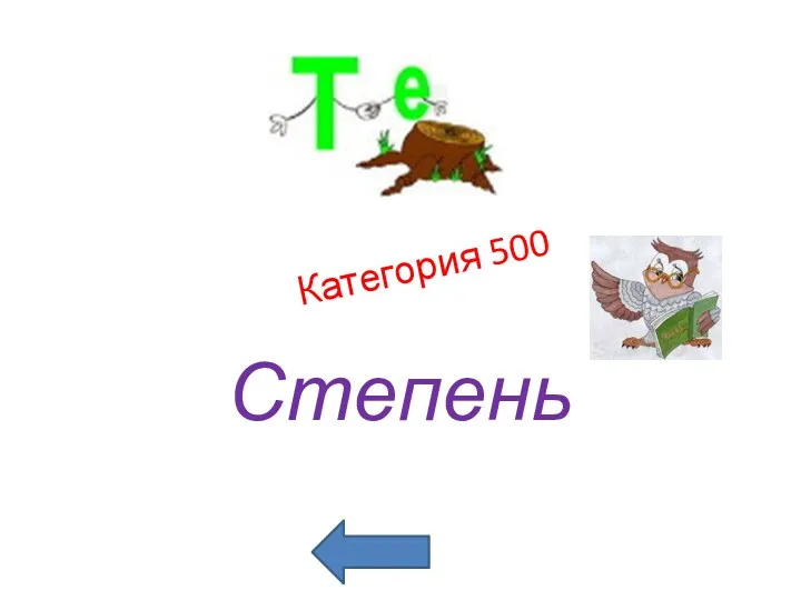 Степень Категория 500