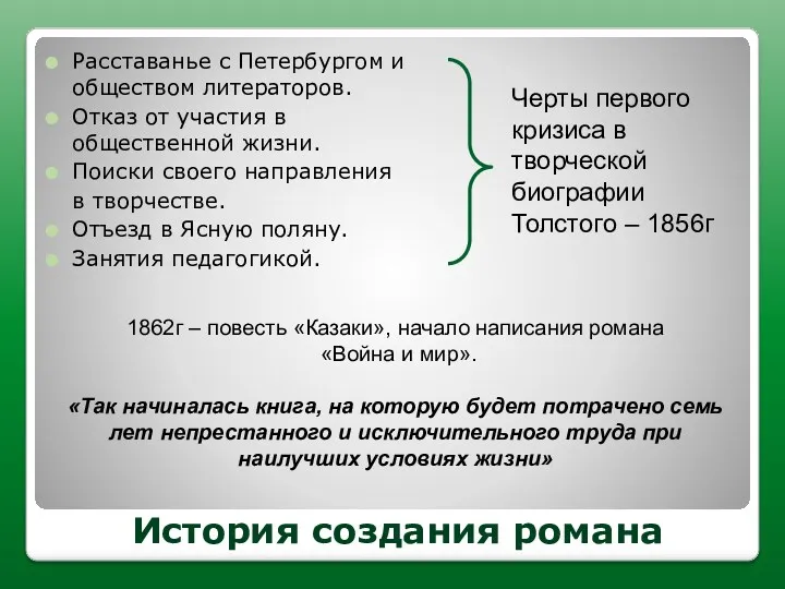 История создания романа Расставанье с Петербургом и обществом литераторов. Отказ